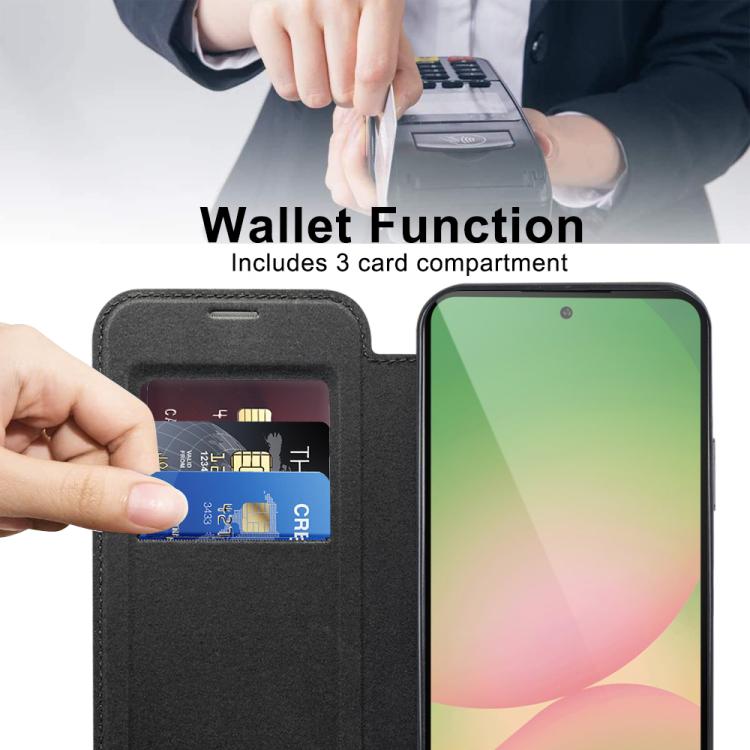 For Samsung Galaxy A56 5G Shield MagSafe RFID Anti-theft Leather Phone Case
