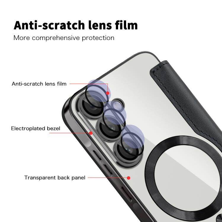 For Samsung Galaxy A56 5G Shield MagSafe RFID Anti-theft Leather Phone Case