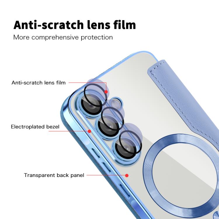 For Samsung Galaxy A56 5G Shield MagSafe RFID Anti-theft Leather Phone Case