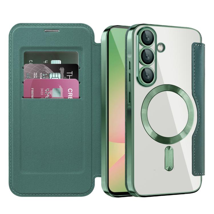 For Samsung Galaxy A56 5G Shield MagSafe RFID Anti-theft Leather Phone Case