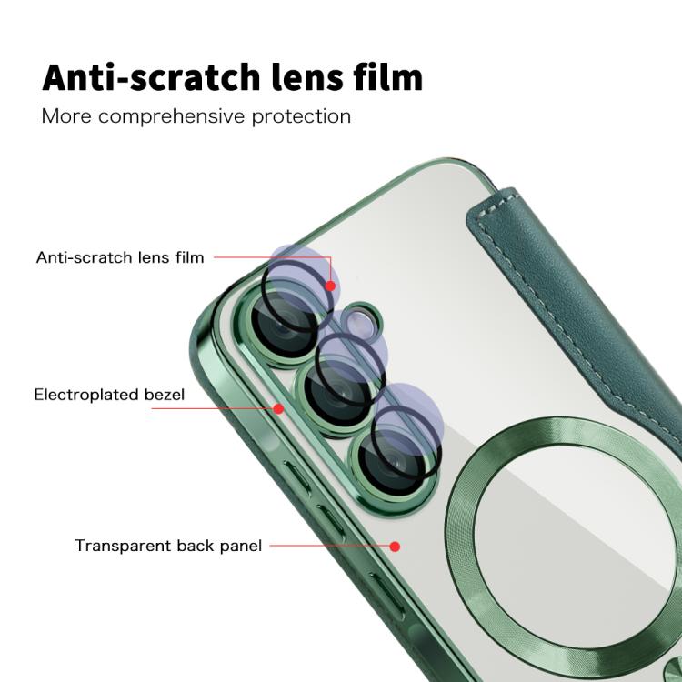 For Samsung Galaxy A56 5G Shield MagSafe RFID Anti-theft Leather Phone Case