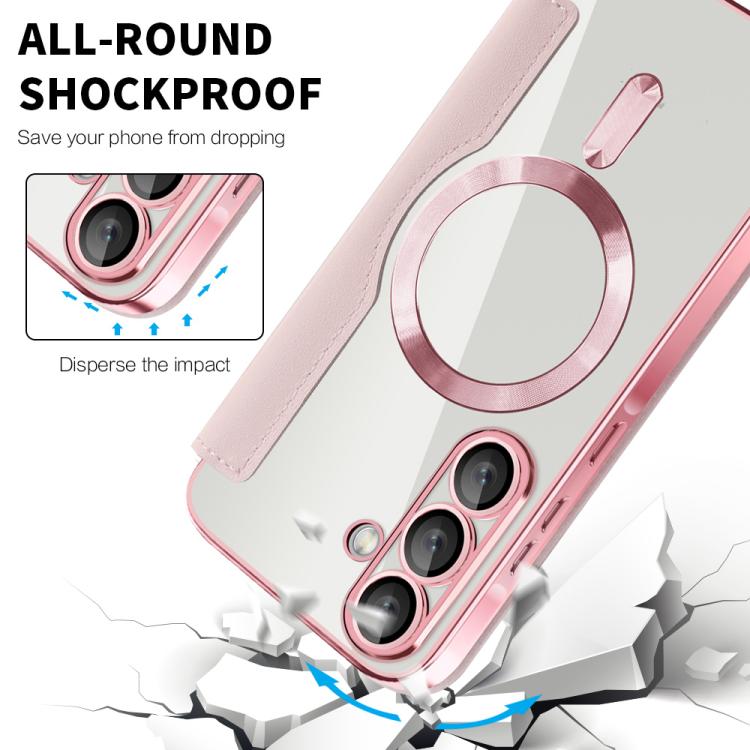 For Samsung Galaxy A56 5G Shield MagSafe RFID Anti-theft Leather Phone Case