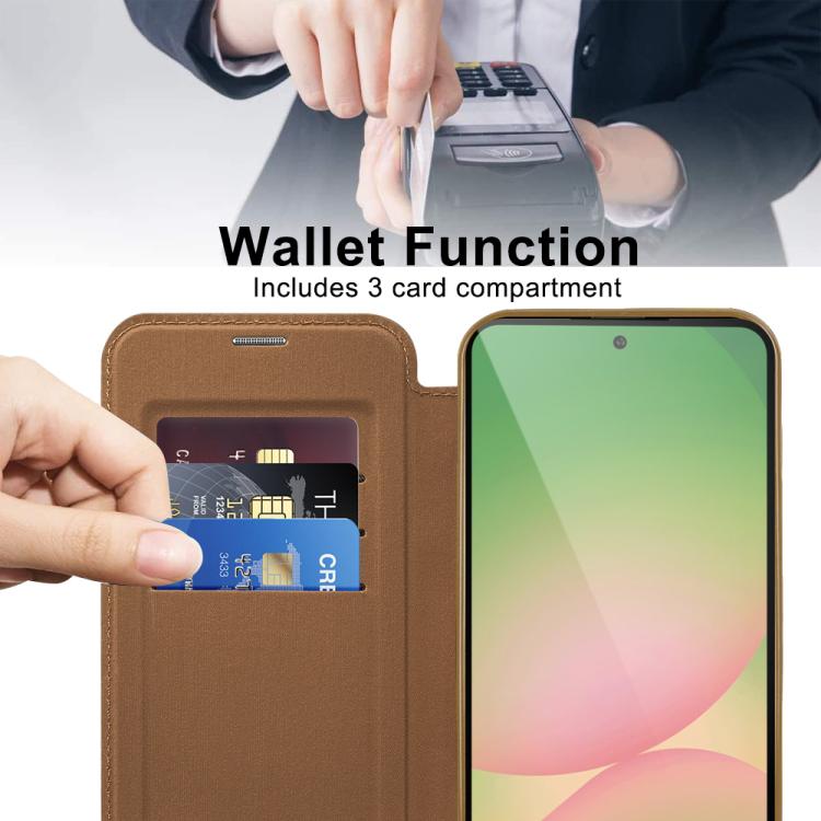 For Samsung Galaxy A56 5G Shield MagSafe RFID Anti-theft Leather Phone Case