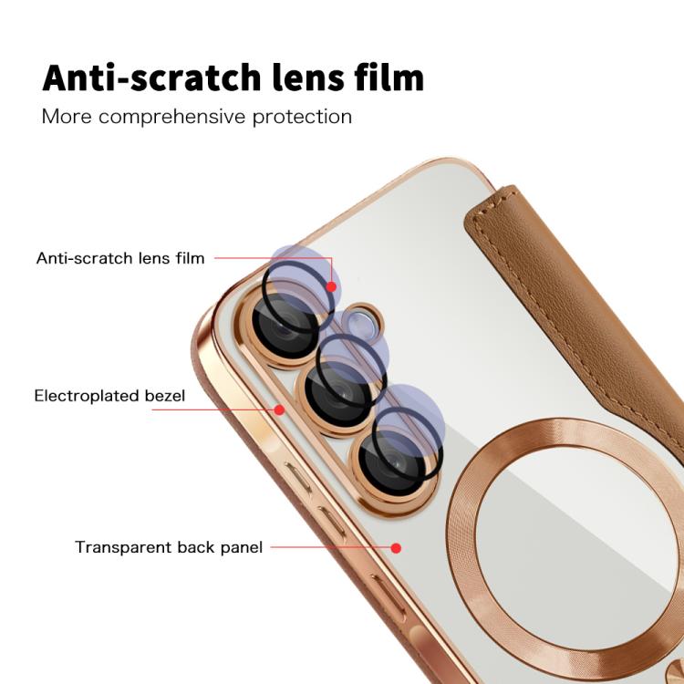 For Samsung Galaxy A56 5G Shield MagSafe RFID Anti-theft Leather Phone Case