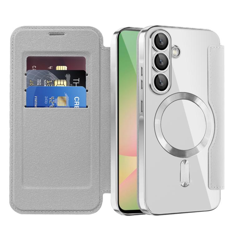 For Samsung Galaxy A56 5G Shield MagSafe RFID Anti-theft Leather Phone Case