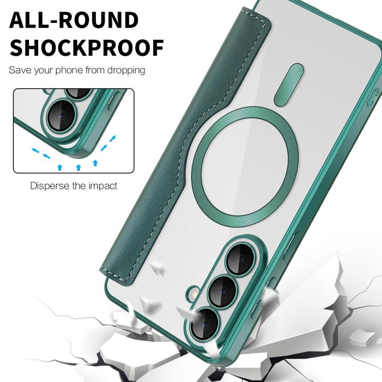 For Samsung Galaxy S26+ 5G Shield MagSafe RFID Anti-theft Leather Phone Case