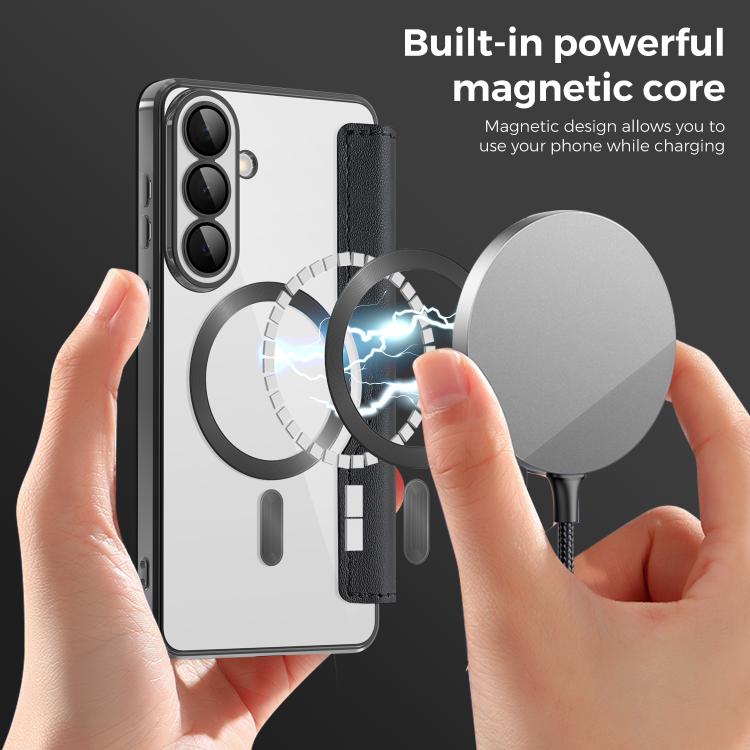 For Samsung Galaxy S26+ 5G Shield MagSafe RFID Anti-theft Leather Phone Case
