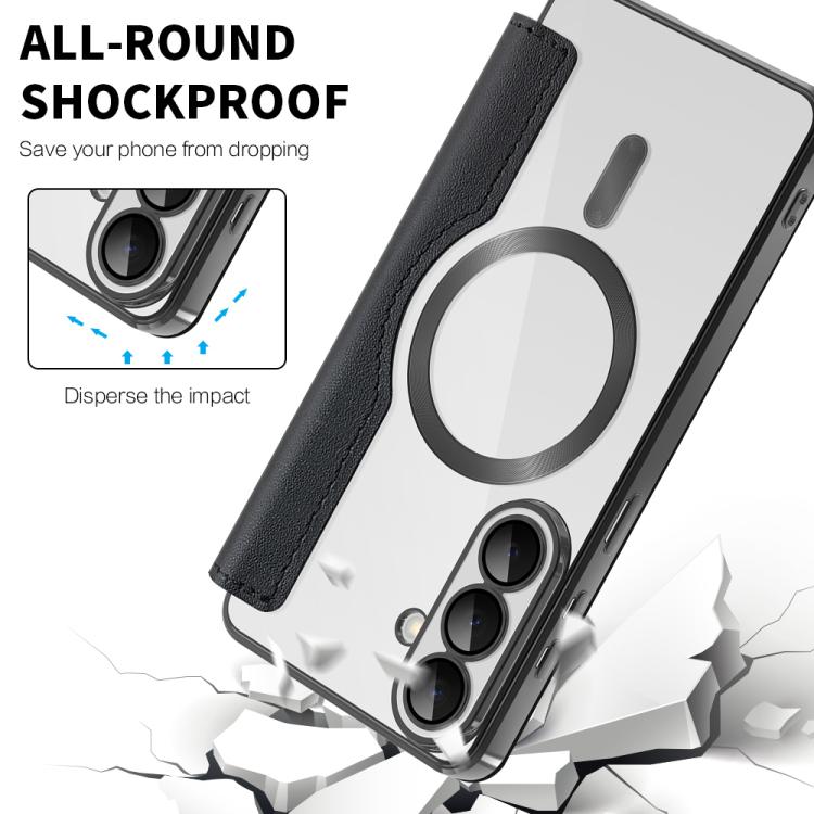 For Samsung Galaxy S26+ 5G Shield MagSafe RFID Anti-theft Leather Phone Case