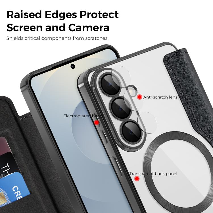 For Samsung Galaxy S26+ 5G Shield MagSafe RFID Anti-theft Leather Phone Case