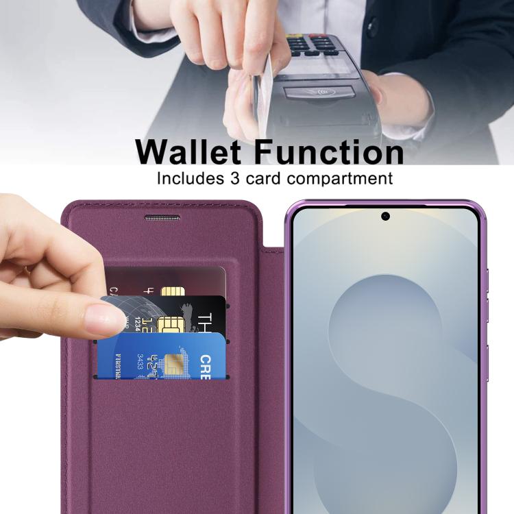 For Samsung Galaxy S26+ 5G Shield MagSafe RFID Anti-theft Leather Phone Case