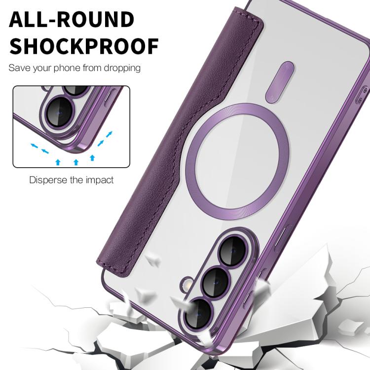 For Samsung Galaxy S26+ 5G Shield MagSafe RFID Anti-theft Leather Phone Case