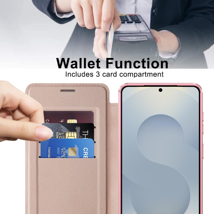 For Samsung Galaxy S26+ 5G Shield MagSafe RFID Anti-theft Leather Phone Case