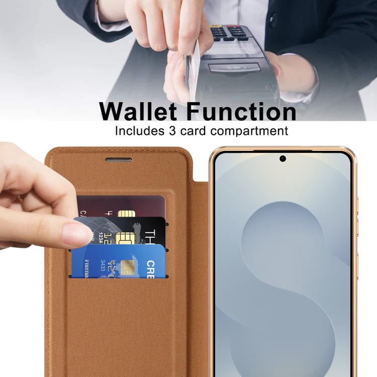 For Samsung Galaxy S26+ 5G Shield MagSafe RFID Anti-theft Leather Phone Case