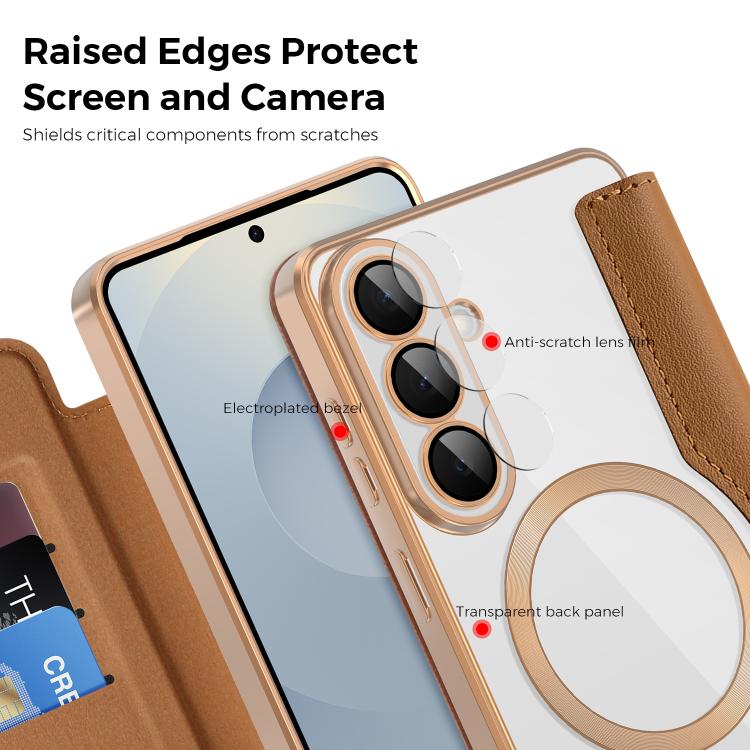 For Samsung Galaxy S26+ 5G Shield MagSafe RFID Anti-theft Leather Phone Case