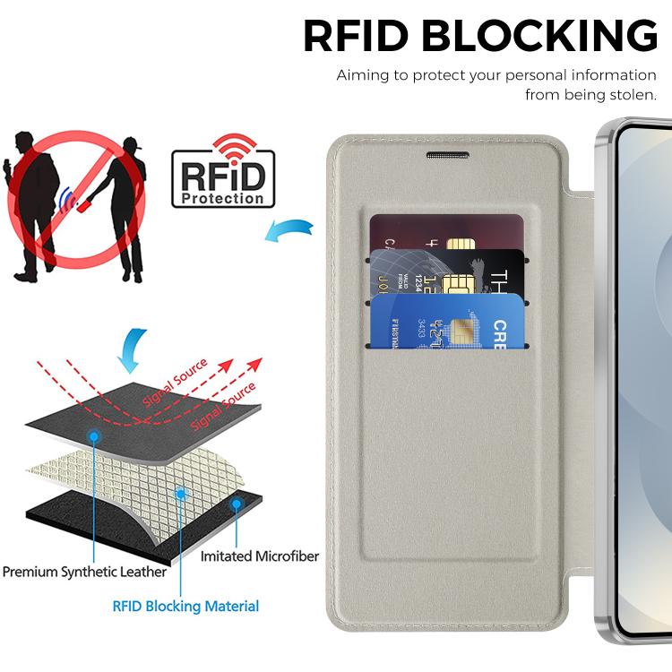 For Samsung Galaxy S26+ 5G Shield MagSafe RFID Anti-theft Leather Phone Case