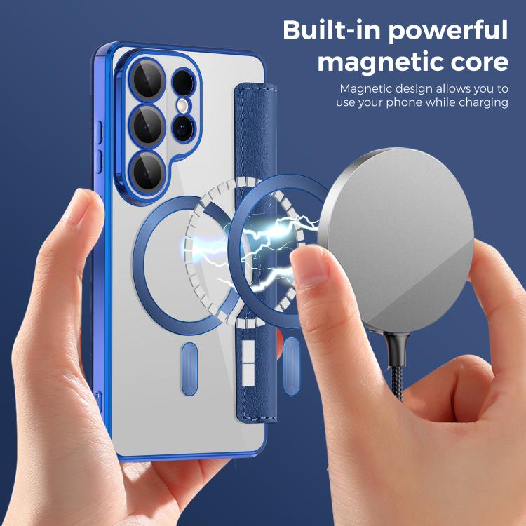 For Samsung Galaxy S26 Ultra 5G Shield MagSafe RFID Anti-theft Leather Phone Case