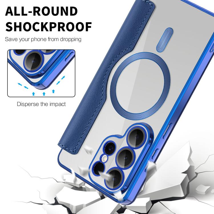 For Samsung Galaxy S26 Ultra 5G Shield MagSafe RFID Anti-theft Leather Phone Case