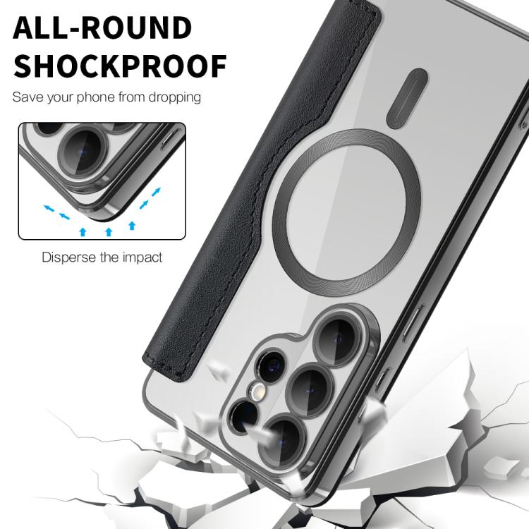 For Samsung Galaxy S26 Ultra 5G Shield MagSafe RFID Anti-theft Leather Phone Case