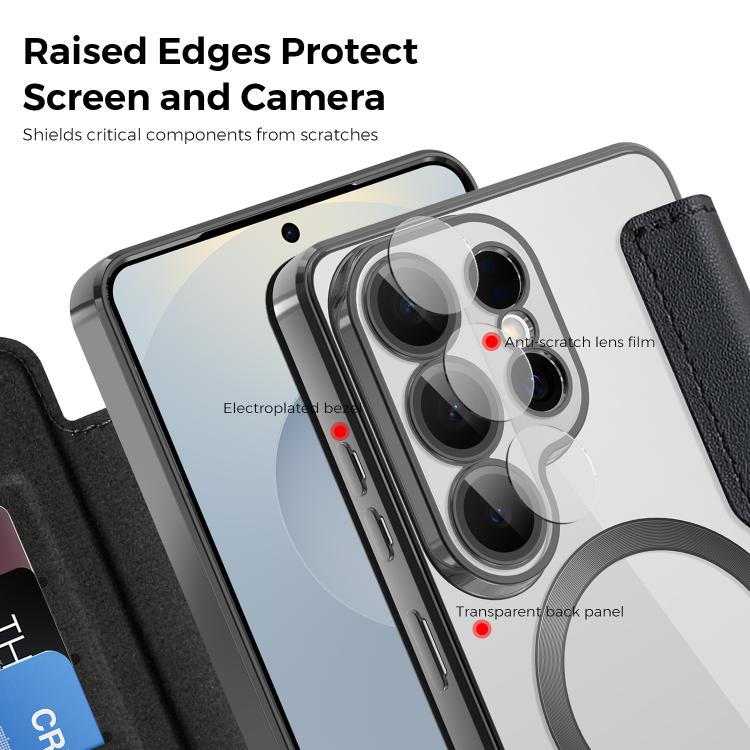 For Samsung Galaxy S26 Ultra 5G Shield MagSafe RFID Anti-theft Leather Phone Case