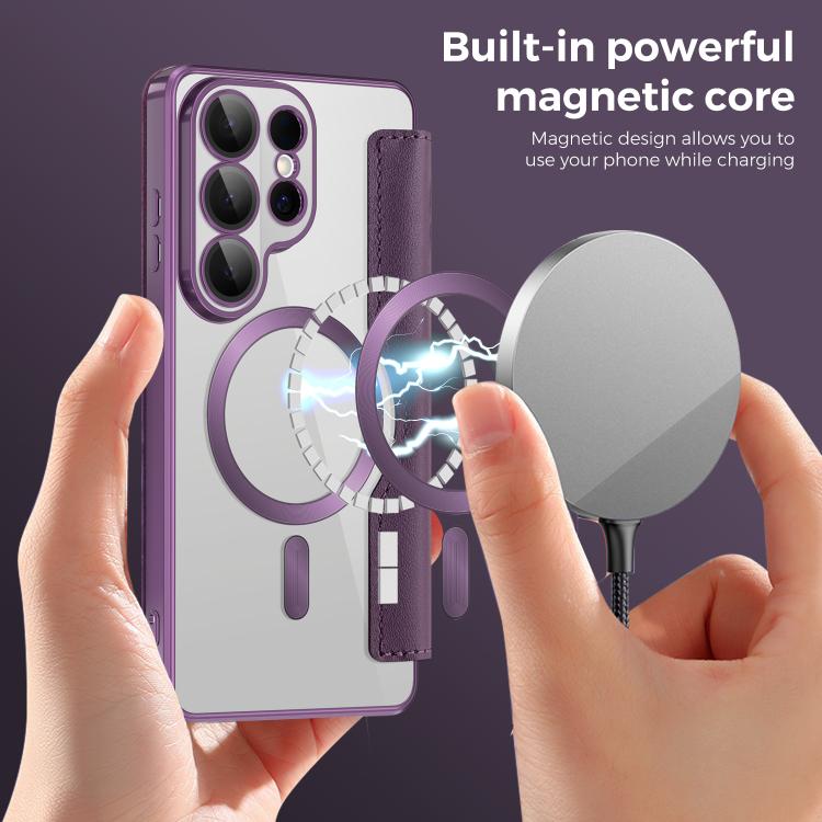 For Samsung Galaxy S26 Ultra 5G Shield MagSafe RFID Anti-theft Leather Phone Case