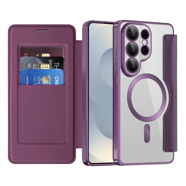 For Samsung Galaxy S26 Ultra 5G Shield MagSafe RFID Anti-theft Leather Phone Case