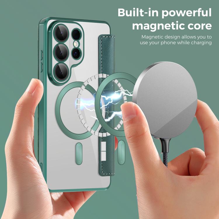 For Samsung Galaxy S26 Ultra 5G Shield MagSafe RFID Anti-theft Leather Phone Case