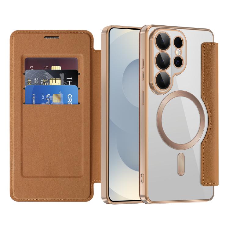 For Samsung Galaxy S26 Ultra 5G Shield MagSafe RFID Anti-theft Leather Phone Case