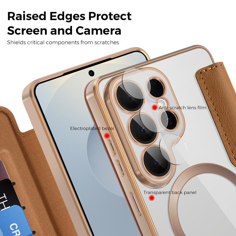 For Samsung Galaxy S26 Ultra 5G Shield MagSafe RFID Anti-theft Leather Phone Case