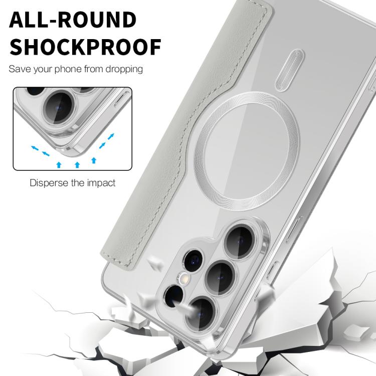 For Samsung Galaxy S26 Ultra 5G Shield MagSafe RFID Anti-theft Leather Phone Case