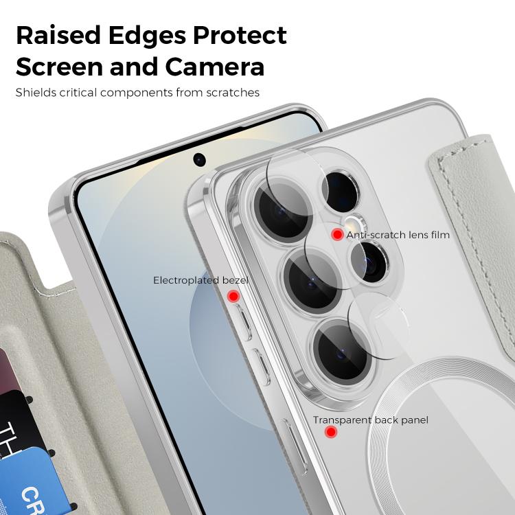 For Samsung Galaxy S26 Ultra 5G Shield MagSafe RFID Anti-theft Leather Phone Case