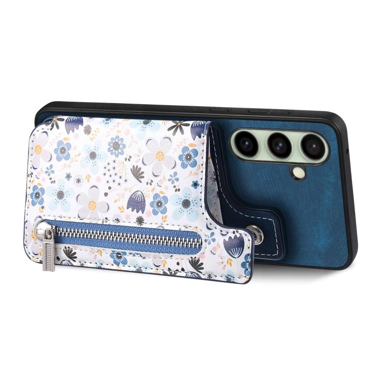 For Samsung Galaxy A36 Retro Painted Zipper Wallet Back Phone Case