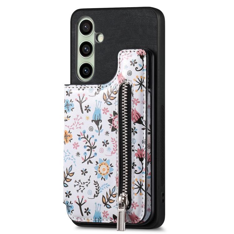 For Samsung Galaxy A36 Retro Painted Zipper Wallet Back Phone Case
