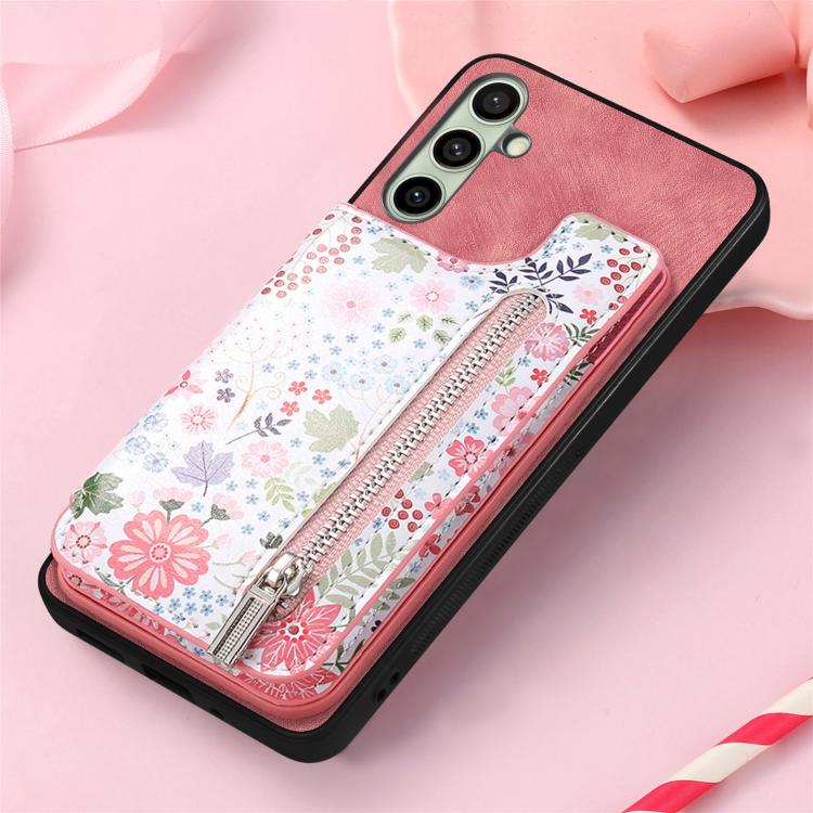 For Samsung Galaxy A56 5G Retro Painted Zipper Wallet Back Phone Case