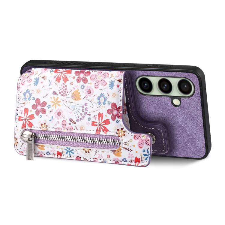 For Samsung Galaxy A56 5G Retro Painted Zipper Wallet Back Phone Case