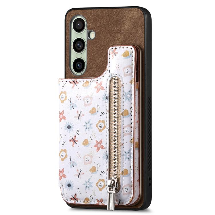 For Samsung Galaxy A56 5G Retro Painted Zipper Wallet Back Phone Case
