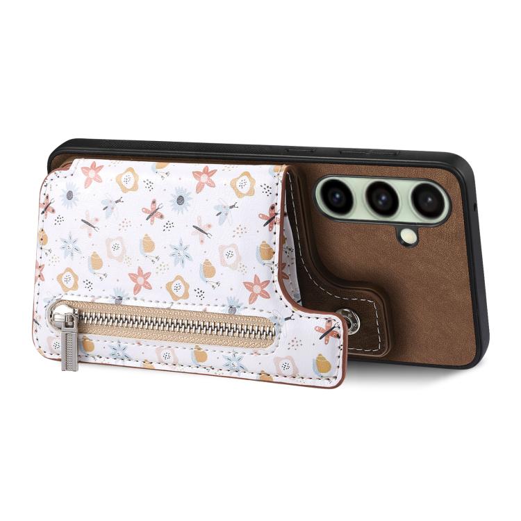 For Samsung Galaxy A56 5G Retro Painted Zipper Wallet Back Phone Case