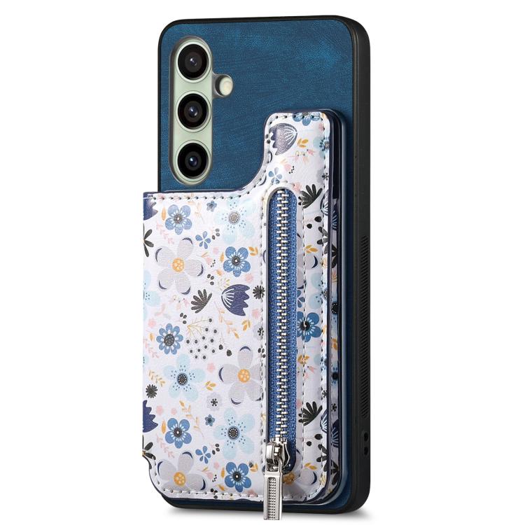 For Samsung Galaxy A56 5G Retro Painted Zipper Wallet Back Phone Case