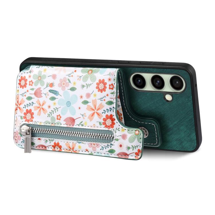 For Samsung Galaxy A56 5G Retro Painted Zipper Wallet Back Phone Case