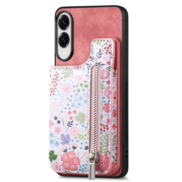 For Samsung Galaxy S25 Edge 5G Retro Painted Zipper Wallet Back Phone Case