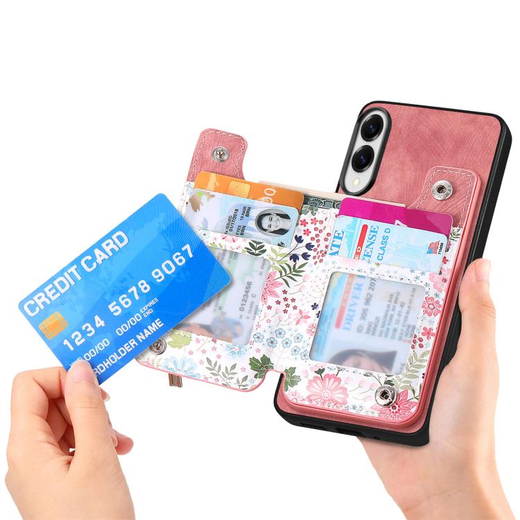 For Samsung Galaxy S25 Edge 5G Retro Painted Zipper Wallet Back Phone Case