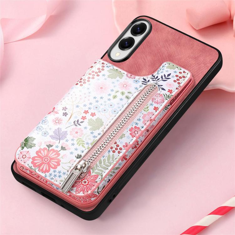 For Samsung Galaxy S25 Edge 5G Retro Painted Zipper Wallet Back Phone Case