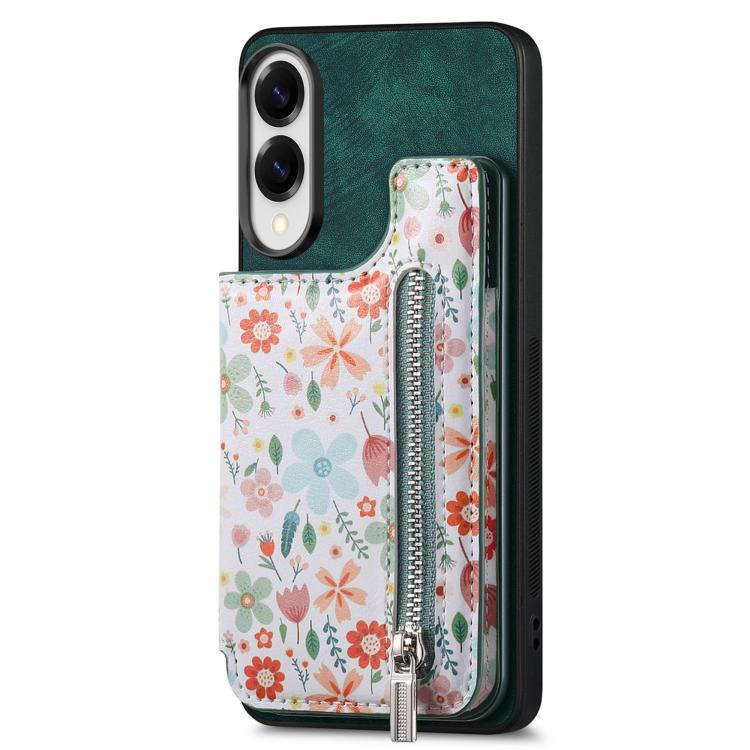 For Samsung Galaxy S25 Edge 5G Retro Painted Zipper Wallet Back Phone Case
