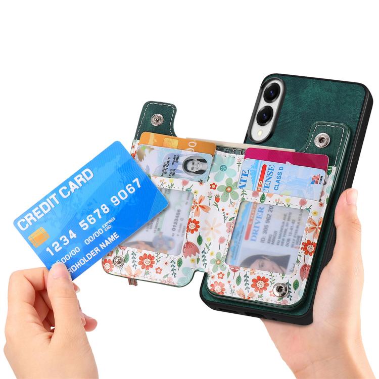 For Samsung Galaxy S25 Edge 5G Retro Painted Zipper Wallet Back Phone Case