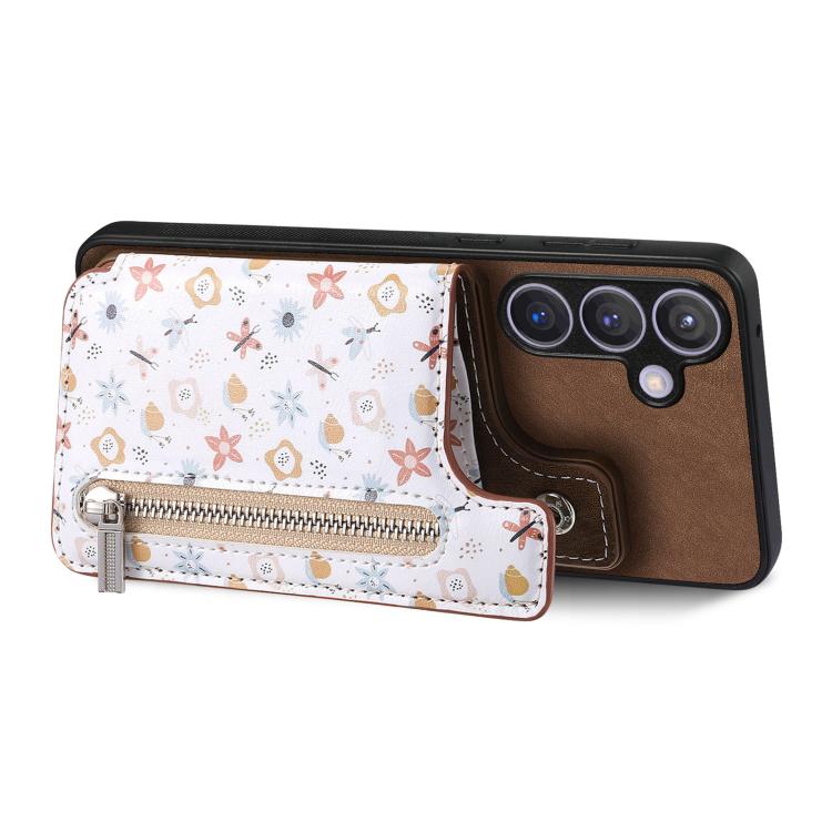 For Samsung Galaxy A37 5G Retro Painted Zipper Wallet Back Phone Case