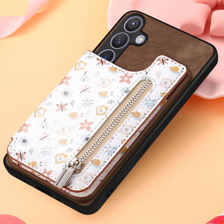 For Samsung Galaxy A37 5G Retro Painted Zipper Wallet Back Phone Case