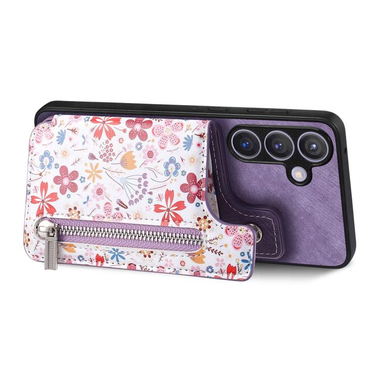 For Samsung Galaxy A57 5G Retro Painted Zipper Wallet Back Phone Case