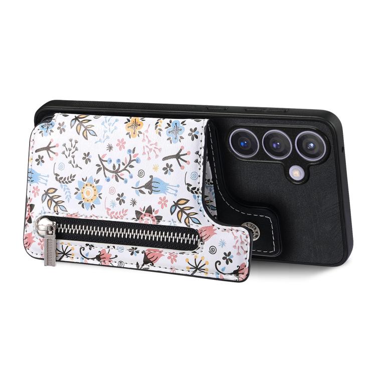 For Samsung Galaxy A57 5G Retro Painted Zipper Wallet Back Phone Case