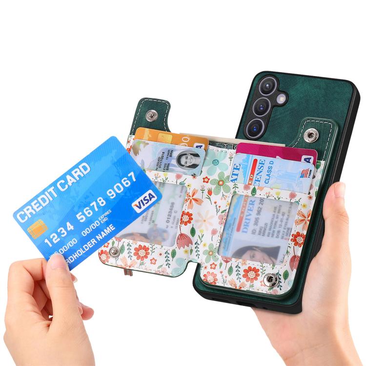 For Samsung Galaxy A57 5G Retro Painted Zipper Wallet Back Phone Case