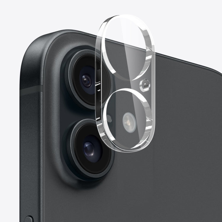 For iPhone 16 Plus NORTHJO 3 in 1 TPU Phone Case with Screen Film and Lens Film - Clear