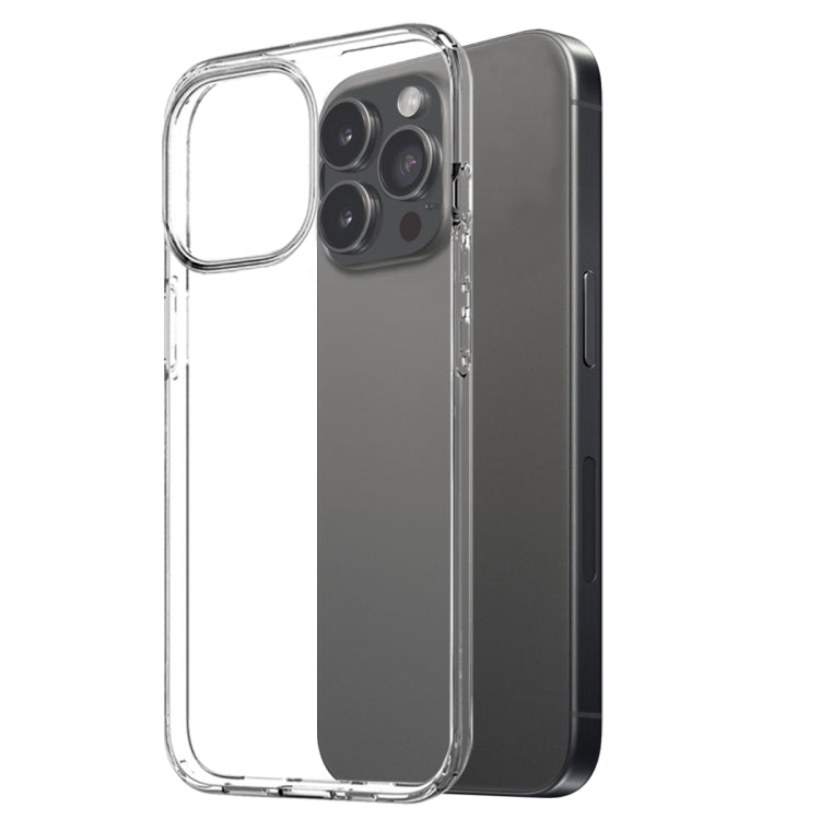 For iPhone 16 Pro Max NORTHJO 3 in 1 TPU Phone Case with Screen Film and Lens Film - Clear